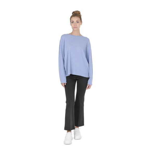 Crown of Edinburgh Cashmere Cashmere Pullover Sweater Relaxed Fit Women Sky blue - Picture 3 of 7